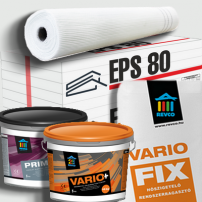20 cm EPS hőszigetelő rendszer Revco kapart vakolattal